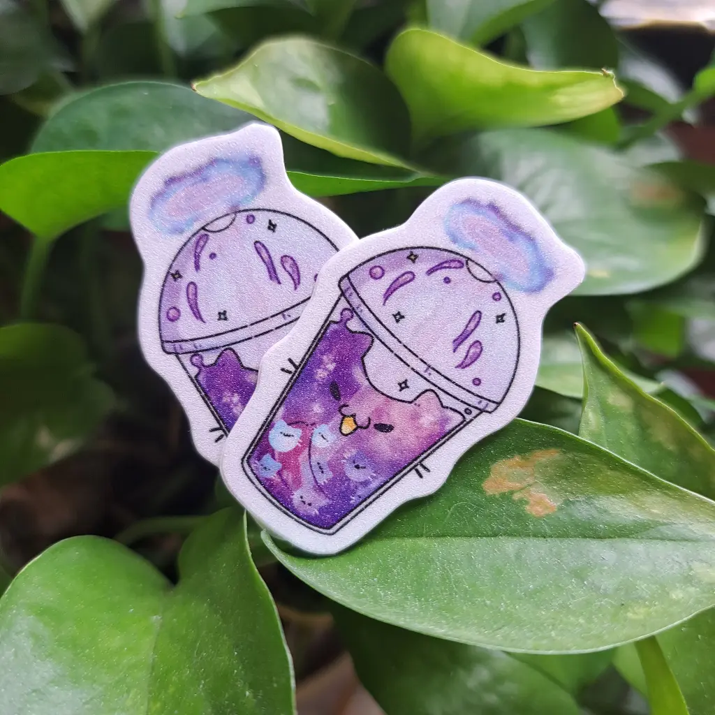 Galaxy bubbletea cat