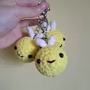 Crochet Bees Keychain