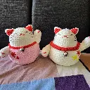 Crochet Fortune Cat Plush