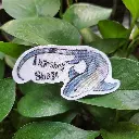 Glitter Thresher Shark Transparent Sticker