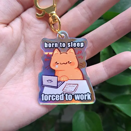 Relatable cats Keychains (4 designs)