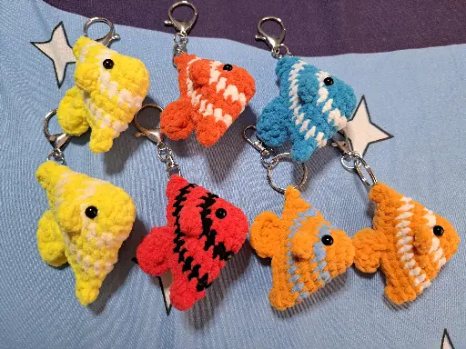 Crochet Angel Fish Keychain