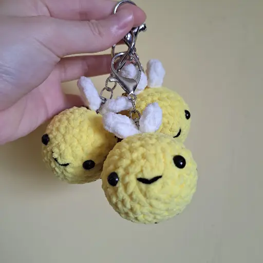 Crochet Bees Keychain