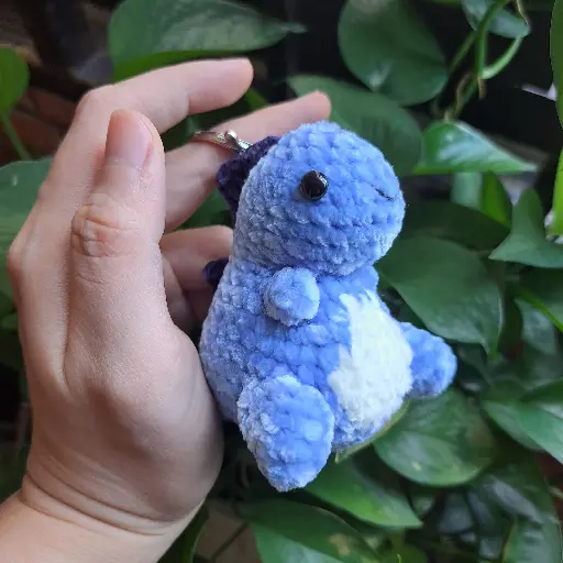 Crochet Dino Keychain