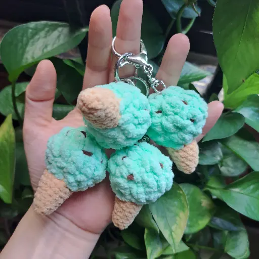Crochet Icecreams Keychain