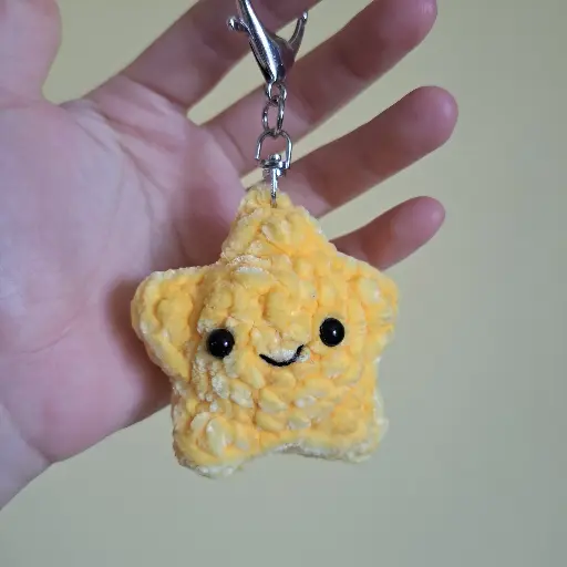 Crochet Star Keychain
