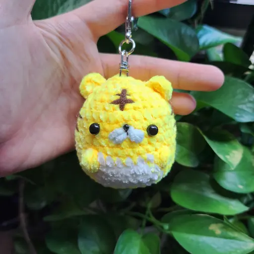 Crochet Tiger Keychain
