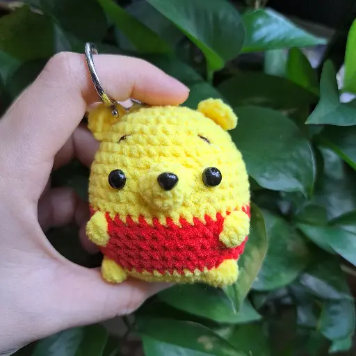 Crochet Winnie the Pooh Keychain