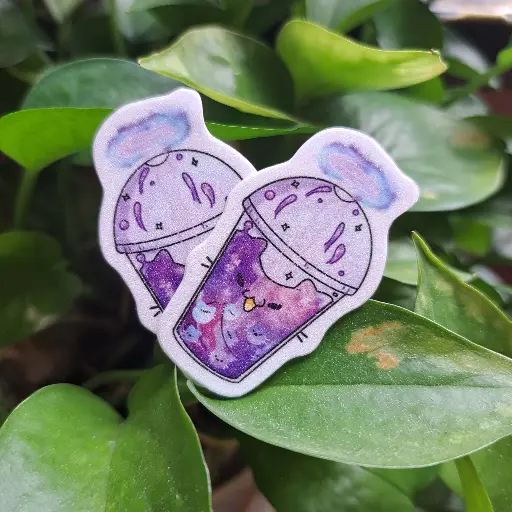 Galaxy bubbletea cat