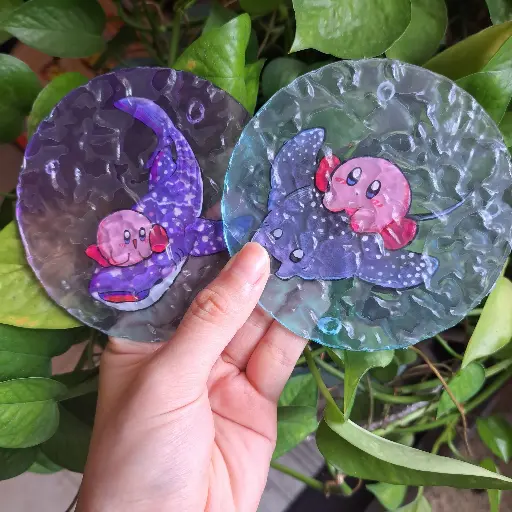 Kirby Water Ripple Acrylic Coasters