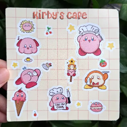 Kirby Cafe Sticker Sheet