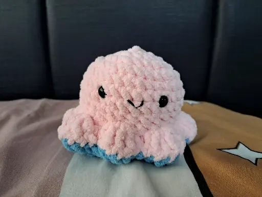 Crochet Small Reversible Octopus Plush