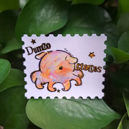 Stamp Dumbo Octopus Sticker